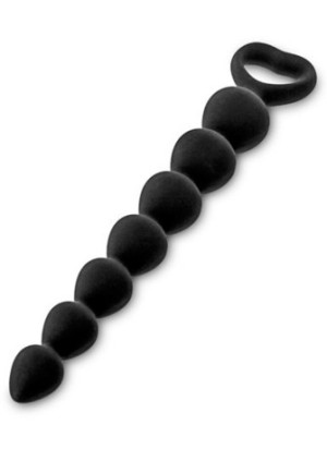 Chapelet plug anal noir 18cm - CC5710041010